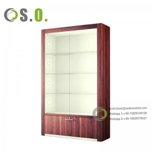 Boutique display cabinet glass showcases and display cases for smoke shop display