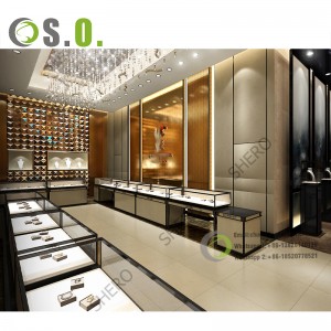 Professional Design Jewelry Furniture Jewelry Showcase Jewelry Display Cabinet With LED Light