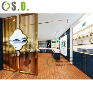 High-end Jewelry Display Cabinet Glass Lockable Jewelry Shop Showcase