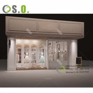 Customized shop counter design for garment store clothes shop display furniture