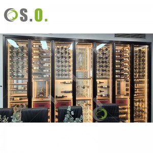 Luxury Wine Display Cabinet Wine Rack Commercial Wine Luxury Bar Cabinet With Light