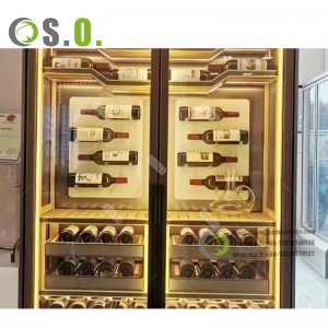 acrylic counter wine display rack glass wine display cabinet beer display cabinet