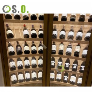 glass wine display cabinet liquor bottle display stand led wine showcase