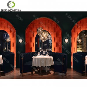 High End Full Dining Room Design Custom Restaurant Counters Wooden Restaurant Furniture Set