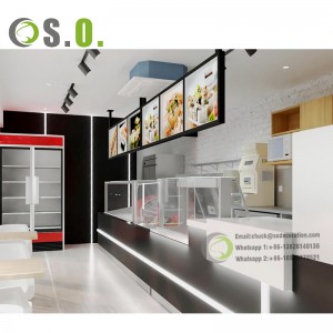 Newest Design ice cream kiosk Shopping Mall Indoor Coffee Kiosk cafe counter Fast Food Service Coffee kiosk in mall