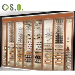 Luxurious Liquor Shop Wine Display Interior Design Wine Metal Cabinet Display Rack Liquor Display Showcase