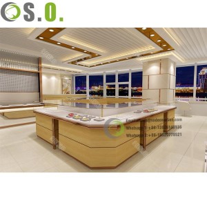 Custom Made Store Mall Showroom Combined Watch Jewelry Cases Kiosk Display Cabinet