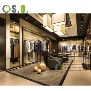 Custom Clothes Shop Furniture Menswear Retail Shop Men’s Cloth Store Fixture Men’s Clothing Shop Interior Design Apparel Display