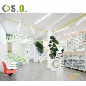 Modern Design Pharmacy Counter Medical Store Furniture Interior Design