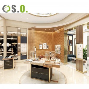 OEM Jewelry Shop Interior Design Jewelry Packing Display Jewelry Display Showcase Cabinet