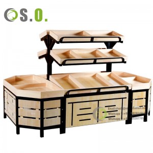 Wooden Metallic Material and Double-sided grocery shelves supermarket shelf display racks store shelves