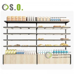steel and wood shelf display rack cabinet wooden display supermarket racks shelves shelf