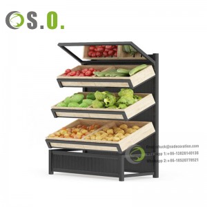 Fruits And Vegetables Supermarket Storage Shelf Racks Systems For Store vegetable and fruit display rack with storage