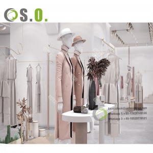 High End Women Clothes Shop Display Showcase Design Ladies Clothing Furniture Counter