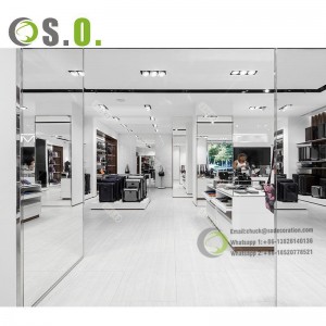 Customize Modern Display Shoe Counter Retail Bag Shop Design Handbag Display Store Design