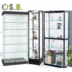 Factory Direct Sale Glass Showcase Mobile Shop Counter Design Cell Phone Display Glass Cabinet
