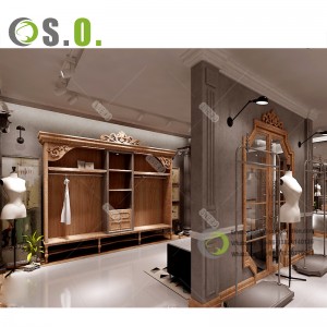 Clothing Kiosk Design Clothes Showcase Display Rack Wall Cabinet Shop Decoration
