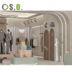 Garment Design Clothing Shop Decoration Furniture With Shelf