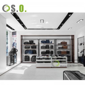 Customize Modern Display Shoe Counter Retail Bag Shop Design Handbag Display Store Design