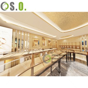 Exclusive design and customization of display cabinets for high-end jewelry stores
