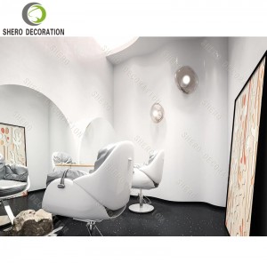 High End Barber Shop Design Custom Durable Barber Shop Furniture Mirror Station