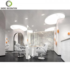 High End Barber Shop Design Custom Durable Barber Shop Furniture Mirror Station