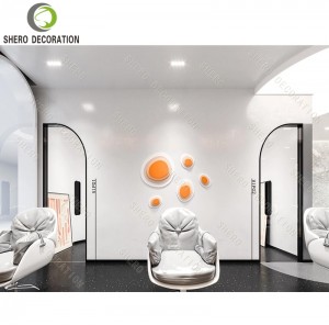 High End Barber Shop Design Custom Durable Barber Shop Furniture Mirror Station