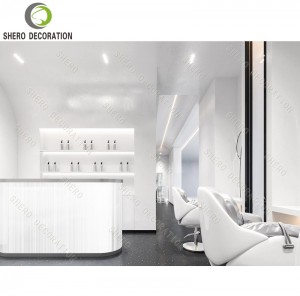 High End Barber Shop Design Custom Durable Barber Shop Furniture Mirror Station