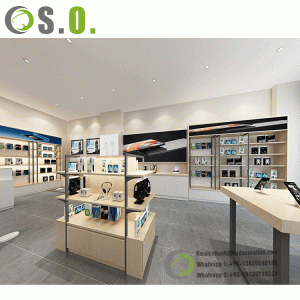 Modern Accessoiren Store Handy Shop Display Konter Design Fir Bannenariichtung