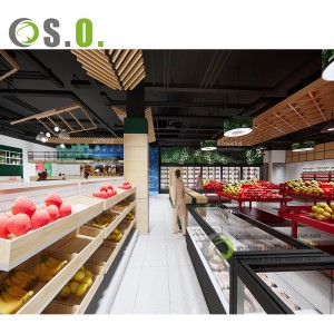 Estanterías de tendas personalizadas Estanterías de madeira de supermercados Estanterías de supermercados Estantes de supermercados
