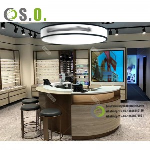 Hot Selling Custom Optical Store Interior Decoration Glasses Display Shelf for Sale