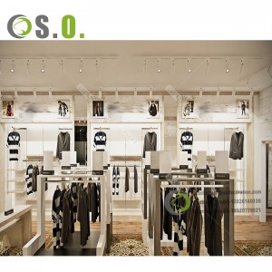 Trendy Clothes Display Rack Clothing shop showcase furniture