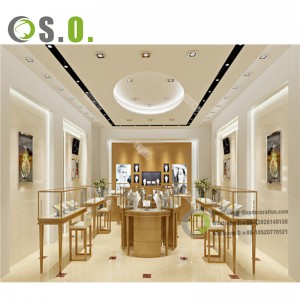 Customized high end jewelry shop decoration jewelry shop interior design
