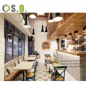 Custom Cafe Shop Furniture Design Trendy Wooden Bakery Shop Fitting Modern Coffee Shop Bar Counter for Sweets