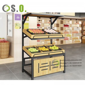 Fashion New Supermarket Display cabinets Multi-functional shelves Snack vegetables placement