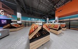 Customized Shop Commercial Shelves Super Market Racks Gondola Shelving Metal Supermarket Shelves For Retail Store Double
