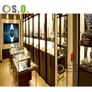Factory custom multi-style watch kiosk counter display store display cabinet for sale