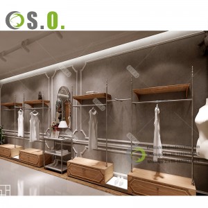 Customized Fashion Accessories Shop Decorations Hot Ornaments Clothing Display Rack For Retail Boutique Store Furniture