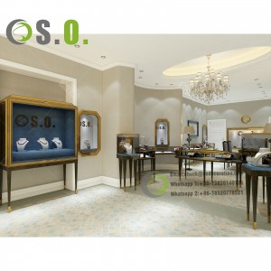 Modern Jewelry Kiosk Making Shop High End Jewelry Store Booth Wood Jewelry Showcase Counter