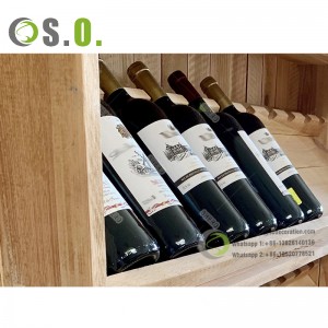 Luxury Wooden Liquor Display Showcase Red Wine Cellar Bar Storage Cabinet