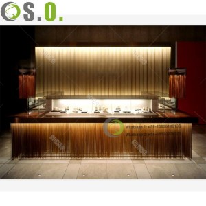 LED Light glass display cabinet for advanced jewelry store custom factory direct sales
