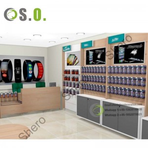 Professional Computer Shop Decoration Mobile Phone Shop Counter Design Electronic Shop Interior Design