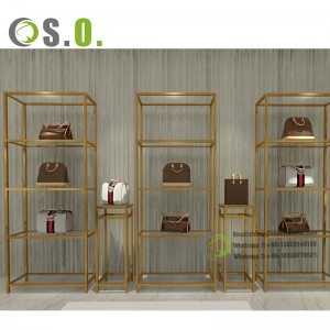 Customized Retail Bags Shop Fixtures Handbag Store Display Furniture Design For bag shop Decoration