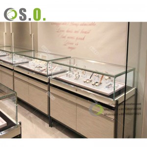 Custom Factory Price Modern Retail Watch Shop Display Wood Glass Display Counter