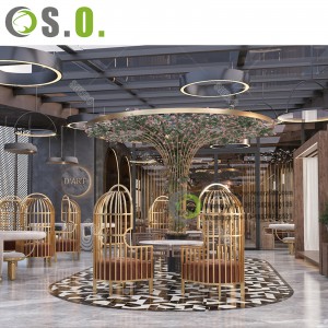 Deseño de interiores de cafetería Exhibidor de mesa de bar Armario de cafetería Mobiliario de cafetería personalizado Deseño de mostrador de cafetería