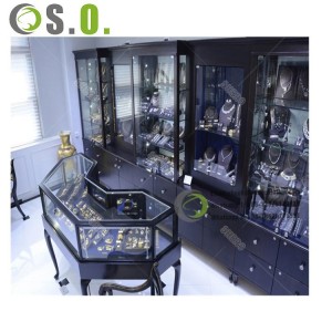 Innovative design of  jewelry display showcase jewellery shop design for mall jewelry stores customization