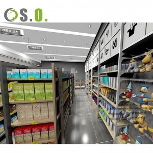 modern supermarket shelf steel snack supermarket cabinet for sale