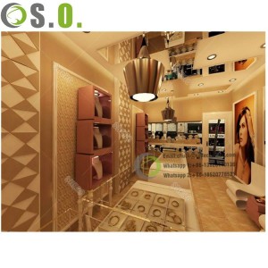 simple style wooden jewelry display showcase Jewellery Showroom Furniture Design for mall jewelry stores customization