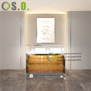 Customized jewellery store showcase shopping mall jewelry counter for sale