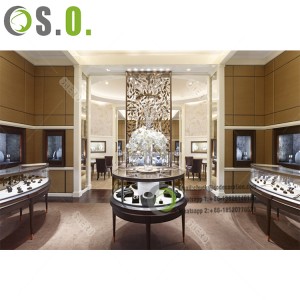 Glass Jewelry Display Cabinet Shop Furniture Jewelry Display Showcase With LED Light For Boutique